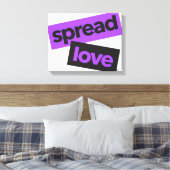 アーバンモダンス、鮮やかトレンディーグラフィックの愛 キャンバスプリント (インサイチュ (寝室))