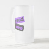 アーバンモダンス、鮮やかトレンディーグラフィックの愛 フロストグラスビールジョッキ (正面左)