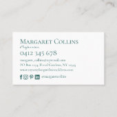 アーバンモダンデザイン名前をカスタムする名刺 名刺 (裏面)