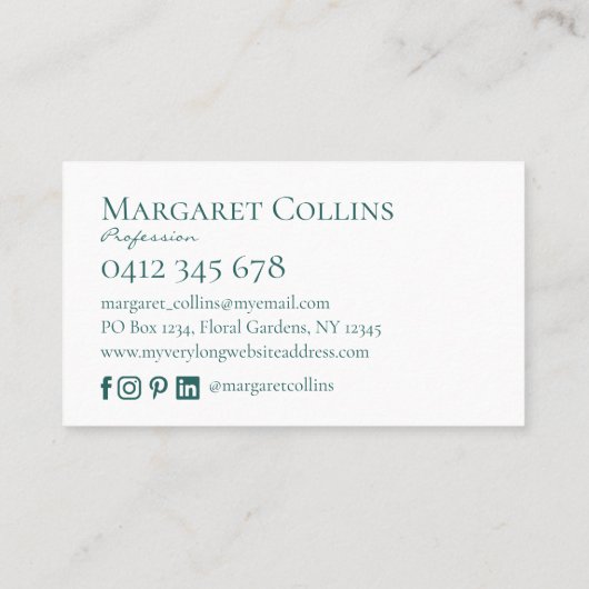 アーバンモダンデザイン名前をカスタムする名刺 名刺 (裏面)