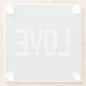 アーバンモダンバンシンプルデザインラヴカッコいいラスベガス ガラスコースター (裏面)