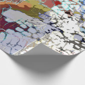 アーバンモダン,抽象芸術パターン，白，カラフル ラッピングペーパー (角)