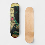 アーバンユニークアートインスパイアゴシックのレイブン&レッドローズ スケートボード (正面)