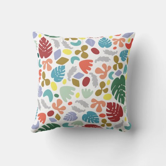 アーバンユニークトレンディーオレンジレッドグリーン クッション (裏面)