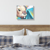 アーバンラビットアートアーバンアートマーラルバニーラビットムラ キャンバスプリント (インサイチュ (寝室))