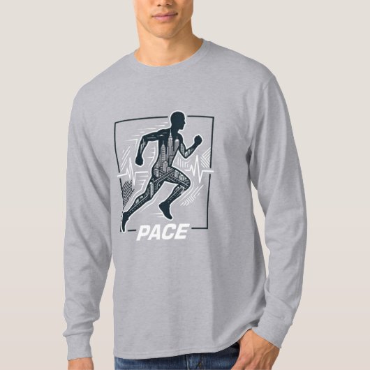 アーバンランナー ペース シルエット Tシャツ (正面)