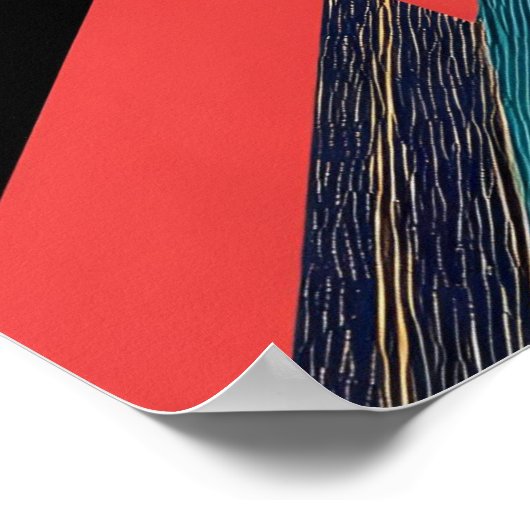 アーバンリズム:はっきりした矢印ジオメトリ ポスター (角)