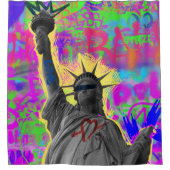 アーバンリバティモダンコラージュ シャワーカーテン (正面)