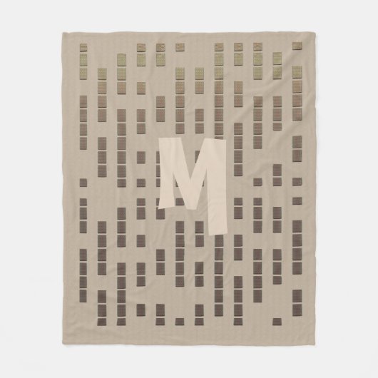 アーバンルクールックジャイアントモノグラム フリースブランケット (正面)