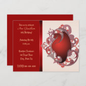 アーバンレッドファンタジーバースデーパーティー招待状 招待状 (正面/裏面)