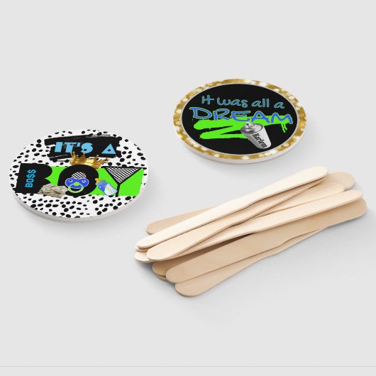 アーバンレトロヒップホップベビーシャワーボーイ ハンドファン (組立なし)