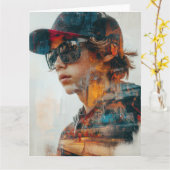 アーバンヴァイブ バースデーカード カード (黄色い花)