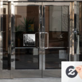 アーバンヴィンテージダウンタウンシティスケープ ウィンドウサイン (オフィスドア)