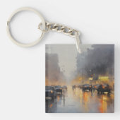 アーバン夕べ雨景 キーホルダー (正面)