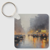 アーバン夕べ雨景 キーホルダー (正面)