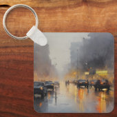 アーバン夕べ雨景 キーホルダー (正面)