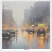 アーバン夕べ雨景 シール (シート)