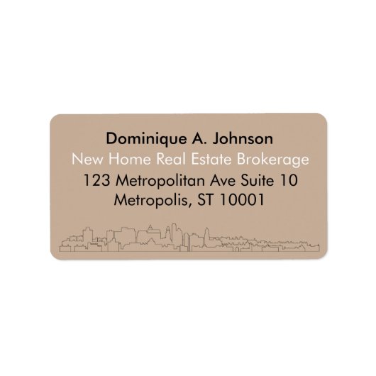 アーバン実在エステートカスタム差出人住所ラベル ラベル (正面)