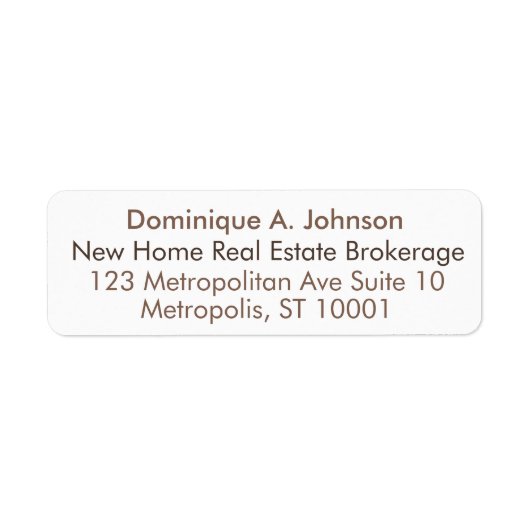 アーバン実在エステートカスタム差出人住所ラベル ラベル (正面)
