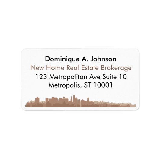 アーバン実在エステートカスタム差出人住所ラベル ラベル (正面)