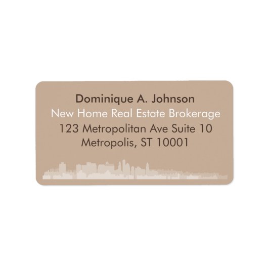 アーバン実在エステートカスタム差出人住所ラベル ラベル (正面)