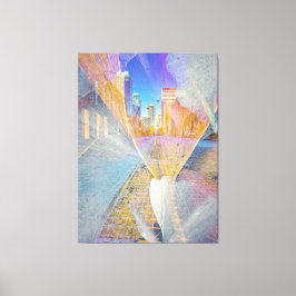 アーバン抽象芸術街並 キャンバスプリント