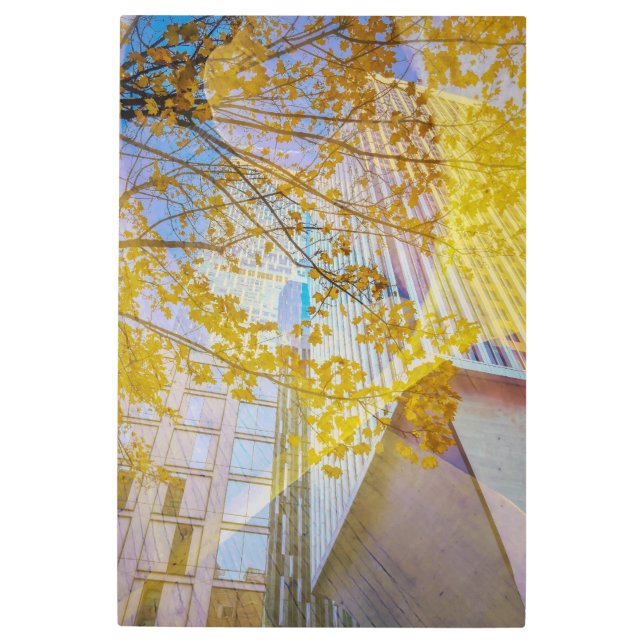 アーバン秋抽象芸術 メタルプリント (正面)