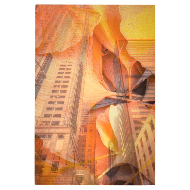 アーバン秋抽象芸術 メタルプリント (正面)