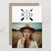 アーバン素朴アロー卒業パーティー招待状 招待状 (正面/裏面)