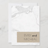 アーバン素朴クラフトマーブル婚約パーティ招待状 サンキューカード (裏面)