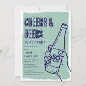 アーバン素朴ドードル応援&ベアーズ大人誕生日 招待状 (正面)