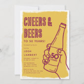 アーバン素朴ドードル応援&ベアーズ大人誕生日 招待状 (正面)