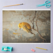 アーバン素朴自然イエローソンバードアート 薄葉紙 (クラフト)