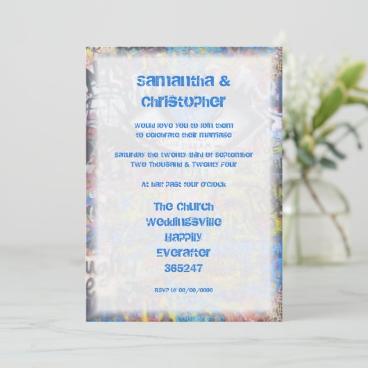 アーバン結婚グラフィティの写真の招待 招待状 (スタンド正面)