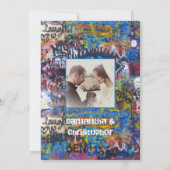 アーバン結婚グラフィティの写真の招待 招待状 (裏面)