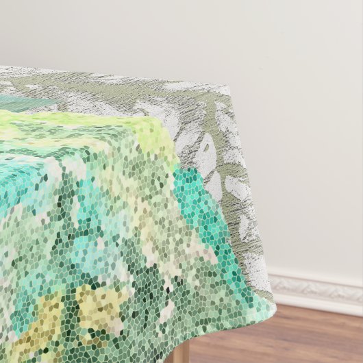 アーバン芸術的パインカラフルツリー水彩画 テーブルクロス (インサイチュ)