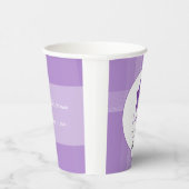 アーバン薄紫バイオレットタータンチェックモノグラム 紙コップ (右)