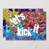 アーバン誕生日招待状 招待状 (正面/裏面)