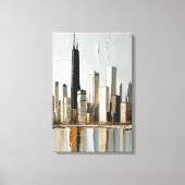 アーバン調和ミニマル都市景観 キャンバスプリント (正面)