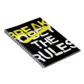 アーバン通りアートはルールのステンシルグラフィティを破る ノートブック (右側)