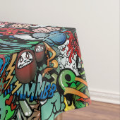 アーバン通りアートグラフィティキャラクターパターン テーブルクロス (インサイチュ)
