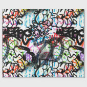 アーバン通りアート落書きアートパターン  ラッピングペーパー (フラット)