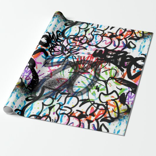 アーバン通りアート落書きアートパターン  ラッピングペーパー (アンロールド)
