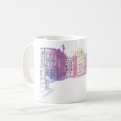 アーバン通りイラストレーションコーヒーマグ コーヒーマグカップ (正面左)