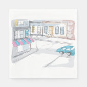 アーバン通りシーン紙ナプキンス スタンダードランチョンナプキン (正面)