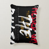 アーバン通りスタイルルールを破るスローガンプリント アクセントクッション (裏面(縦))