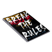 アーバン通りスタイルルールを破るスローガンプリントwi ノートブック (右側)