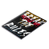 アーバン通りスタイルルールを破るスローガンプリントwi ノートブック (左側)