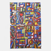 アーバン通り2ジオメトモダンリ キッチンタオル (縦)