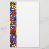 アーバン通り2手絵を描幾何モダン芸術 便箋 (正面)